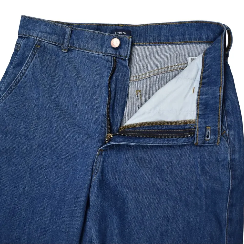 J.Crew High Rise Wide Leg Denim Trouser Jeans Women's 27 (30